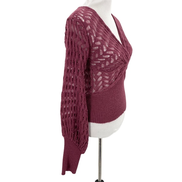 Catherine Malandrino Alpaca V Neck Knit Sweater - Picture 6 of 12